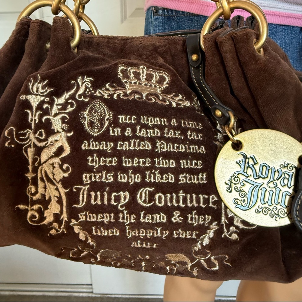 👑 Vintage Royal Juicy Couture Brown baby fluffy purse Once Upon a Time - Picture 2 of 13